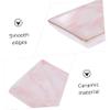 Amosfun Marble Pattern Ceramic Tray for Bathroom Organization Elegant Jewelry Display Soap Dish and Dresser Decor and Stylish Home Essential view 4