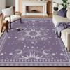 6' x 9' Sun and Moon Rug Boho Celestial Area Rugs for Bedroom Dorm Living Room Bohemian Occult Crescent Solar Stars Floor Mat Pad Doormat Carpet,180 X 275cm,Rum view 1