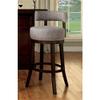 BOWERY HILL Fabric 24" Swivel Bar Stool in Light Gray (Set of 2) view 2
