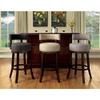 BOWERY HILL Fabric 24" Swivel Bar Stool in Light Gray (Set of 2) view 4