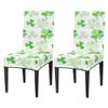 bisibuy Irish Clover Green Chair Cover Set of 2 Dining Room Chair Slipcover Kitchen Stretch Parson Chair Covers Protect for Party, Banquet, Home Decor Forros para Sillas de Comedor view 1