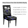 bisibuy Kiss Death Skull Skeleton Dining Chair Slipcovers Removable Washable Dining Room Chair Protector Cover Seat Slipcover Stretch Parson Chair Covers Set of 2, Forros para Sillas de Comedor view 2
