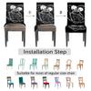 bisibuy Kiss Death Skull Skeleton Dining Chair Slipcovers Removable Washable Dining Room Chair Protector Cover Seat Slipcover Stretch Parson Chair Covers Set of 2, Forros para Sillas de Comedor view 4