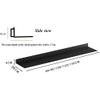 Metal Floating Book Shelves with Built-in Illuminated LED Light, Modern Wall Mount Lack Shelf, Floating Storage Home Decor Organizer,Lighting Shelf for Commercial Bar,Black,60cm view 2