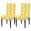 bisibuy Duck Cute Yellow White Dining Chair Slipcovers Removable Washable Dining Room Chair Protector Cover Seat Slipcover Stretch Parson Chair Covers Set of 2, Forros para Sillas de Comedor view 1