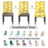 bisibuy Duck Cute Yellow White Dining Chair Slipcovers Removable Washable Dining Room Chair Protector Cover Seat Slipcover Stretch Parson Chair Covers Set of 2, Forros para Sillas de Comedor view 4