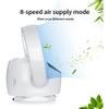 WUHUQN Bladeless fan,Wall Mounted Fans,8-Speed table fan,Pedestal Fan/Desk Fan Oscillating, wiht Sleep timer,remote control,Home Silent Fan,LED Display, Silver view 2