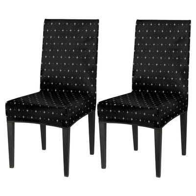 bisibuy Crosses Dots Tiles Chair Cover Set of 2, Ethnic Dining Room Chair Slipcover Kitchen Stretch Parson Chair Covers Protect for Party, Banquet, Home Decor Forros para Sillas de Comedor