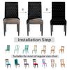 bisibuy Crosses Dots Tiles Chair Cover Set of 2, Ethnic Dining Room Chair Slipcover Kitchen Stretch Parson Chair Covers Protect for Party, Banquet, Home Decor Forros para Sillas de Comedor view 4