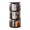 Rotating Bookshelf Children's Bookcase Multi-Layer Wooden Bookshelf Magazine Rack Office Storage Rack (Size : 45.5x45.5x98.5cm) view 1
