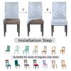 bisibuy Daisy Dots Lavander Chair Covers for Dining Room Set of 2, Aesthetic Dining Chair Covers Protectors Stretch Kitchen Parson Chair Slipcovers for Home and Banquet Decor view 4