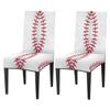 bisibuy Modern Baseball Pattern Chair Cover Set of 2, Baseball Dining Room Chair Slipcover Kitchen Stretch Parson Chair Covers Protect for Party, Banquet, Home Decor Forros para Sillas de Comedor view 1