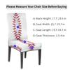 bisibuy Modern Baseball Pattern Chair Cover Set of 2, Baseball Dining Room Chair Slipcover Kitchen Stretch Parson Chair Covers Protect for Party, Banquet, Home Decor Forros para Sillas de Comedor view 2