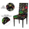 bisibuy Mexican Art Music Dance Dining Chair Slipcovers Removable Washable Dining Room Chair Protector Cover Seat Slipcover Stretch Parson Chair Covers Set of 2, Forros para Sillas de Comedor view 3