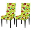 bisibuy Ladybug Green Flower Dining Chair Slipcovers Removable Washable Dining Room Chair Protector Cover Seat Slipcover Stretch Parson Chair Covers Set of 2, Forros para Sillas de Comedor view 1