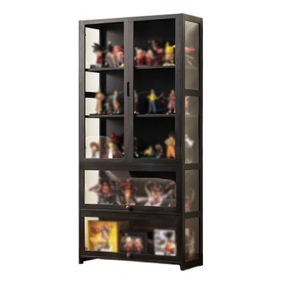 FORRTY acrylic display rack Figure shelf display cabinet non-glass product display cabinet, model toy smoke cabinet healthy bamboo transparent on three sides large capacity storage strong load-bearing