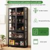 FORRTY acrylic display rack Figure shelf display cabinet non-glass product display cabinet, model toy smoke cabinet healthy bamboo transparent on three sides large capacity storage strong load-bearing view 3