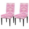 bisibuy Mermaid Pattern Chair Cover Set of 2, Rose Gold Dining Room Chair Slipcover Kitchen Stretch Parson Chair Covers Protect for Party, Banquet, Home Decor Forros para Sillas de Comedor view 1