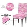 bisibuy Mermaid Pattern Chair Cover Set of 2, Rose Gold Dining Room Chair Slipcover Kitchen Stretch Parson Chair Covers Protect for Party, Banquet, Home Decor Forros para Sillas de Comedor view 3