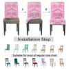 bisibuy Mermaid Pattern Chair Cover Set of 2, Rose Gold Dining Room Chair Slipcover Kitchen Stretch Parson Chair Covers Protect for Party, Banquet, Home Decor Forros para Sillas de Comedor view 4