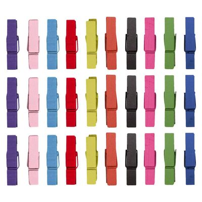 MAGICLULU Compact Picture Clamps 300pc Wooden Photo Hanging Clips Multi-Function Craft Pegs for Parties