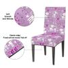 bisibuy Retro Cat Pattern Purple Chair Cover Set of 2, Cute Dining Room Chair Slipcover Kitchen Stretch Parson Chair Covers Protect for Party, Banquet, Home Decor Forros para Sillas de Comedor view 3