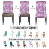 bisibuy Retro Cat Pattern Purple Chair Cover Set of 2, Cute Dining Room Chair Slipcover Kitchen Stretch Parson Chair Covers Protect for Party, Banquet, Home Decor Forros para Sillas de Comedor view 4