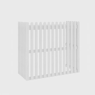 Air Conditioner Cover Wood Mesh Air Conditioner Covers for Outside Units, Window Air Conditioner Covers with Side Flaps for Outside, for Window Units Outside (Color : White, Size : 120 * 60 * 105cm)