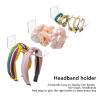 6pcs Acrylic Headband Holder Wall - Headband Display Stand - Wall Clear Hanging Headband Organizer Storage - Wall Mounted Headband Shelves - for Girls Women view 2