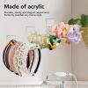 6pcs Acrylic Headband Holder Wall - Headband Display Stand - Wall Clear Hanging Headband Organizer Storage - Wall Mounted Headband Shelves - for Girls Women view 4