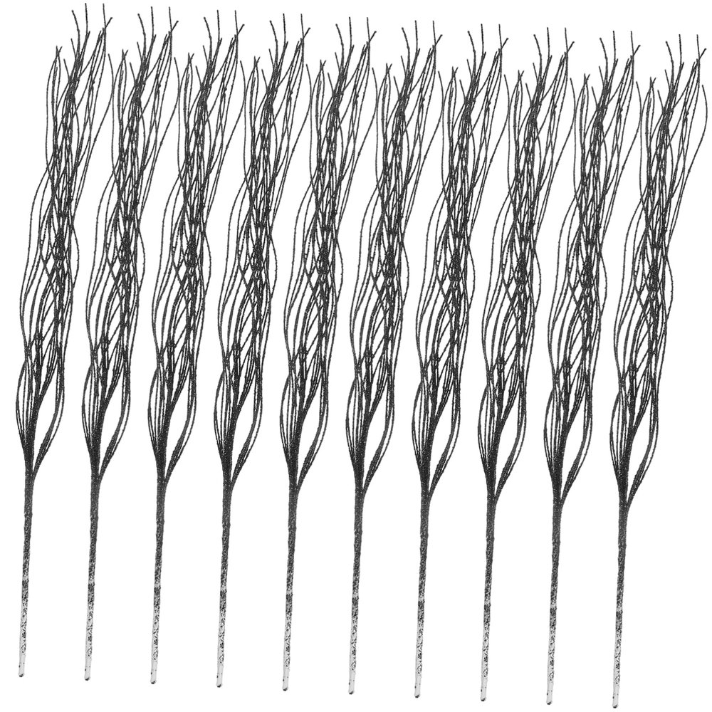 ABOOFAN 10pcs Glitter Faux Stem Decorative Branches for Christmas Holiday and Elegant Artificial Plants for Home and Office for Vase Filling and Layout Decor