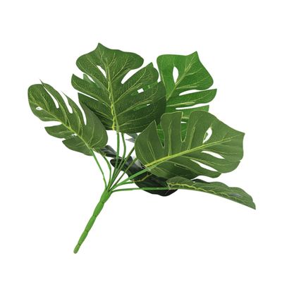 ABOOFAN 5pcs Head Lifelike Turtle Leaves Simulation Plant for Home Decor Potted Greenery for Weddings Holidays and Events Realistic Faux Green Leaves