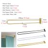 Wall Divider Curtain for Beauty Bed Partitions, 2M Tall Privacy Screen Hanging Fitting Room Panels/ Hospital Salon Separation Curtains with Grey Yarn Drapes & Shelf, 1/ 2/ 3 / 4/ 5 Set ( Color : Black view 2