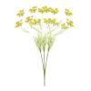 LKPOMI 3pcs Artificial Flowers 31.5 inches Long Stem 5 Heads Faux Lace Flowers Bouquets Fake Flowers Stems Vase Floral Arrangements for Home Wedding Party DIY Decoration(Yellow) view 1
