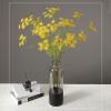 LKPOMI 3pcs Artificial Flowers 31.5 inches Long Stem 5 Heads Faux Lace Flowers Bouquets Fake Flowers Stems Vase Floral Arrangements for Home Wedding Party DIY Decoration(Yellow) view 4