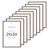 HAUS AND HUES Walnut Wood 24x36 Poster Frames - Set of 9, Rustic Barnwood Frames with Plexiglass and Hanging Hardware view 1