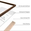 HAUS AND HUES Walnut Wood 24x36 Poster Frames - Set of 9, Rustic Barnwood Frames with Plexiglass and Hanging Hardware view 2