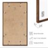 HAUS AND HUES Walnut Wood 24x36 Poster Frames - Set of 9, Rustic Barnwood Frames with Plexiglass and Hanging Hardware view 3