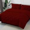 Burgundy RV-Short-Queen Comforter Set - 7 Piece Pinch Pleated Bed in a Bag - 600 Thread Count 100% Egyptian Cotton Bedding Set - (17 inch Deep Pocket Sheet Set and 500GSM Comforter) - 60"X75" Bed view 2