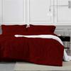 Burgundy RV-Short-Queen Comforter Set - 7 Piece Pinch Pleated Bed in a Bag - 600 Thread Count 100% Egyptian Cotton Bedding Set - (17 inch Deep Pocket Sheet Set and 500GSM Comforter) - 60"X75" Bed view 3
