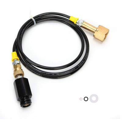 Cylinder Hose Adapter, 1.7m CGA320 Thread CO2 Soda Cylinder External Hose Adapter Kit for Kitchen Soda Water Cylinder Bucket