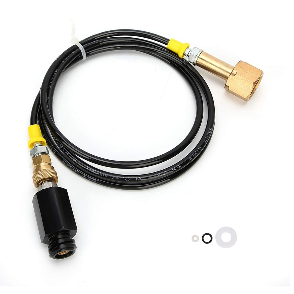 Cylinder Hose Adapter, 1.7m CGA320 Thread CO2 Soda Cylinder External Hose Adapter Kit for Kitchen Soda Water Cylinder Bucket
