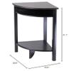 Maykoosh Baroque Brilliance Corner Table, 20.5" L x 20.5" W x 31.1" H - Solid Wood with Espresso Finish, Ready to Assemble view 2