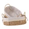 Cabilock 1set Woven Storage Basket with Cloth Liner Versatile Organizer for Desktop Kitchen and Bathroom Natural Rattan Design for Sundries and Home Decor Shape view 1