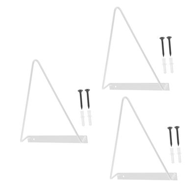 PRETYZOOM 3pcs Vinyl Record Wall Mount Triangular Magazine Display Rack for Home Office Space-saving Storage Holder for Albums and Books Easy to Install