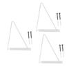 PRETYZOOM 3pcs Vinyl Record Wall Mount Triangular Magazine Display Rack for Home Office Space-saving Storage Holder for Albums and Books Easy to Install view 1