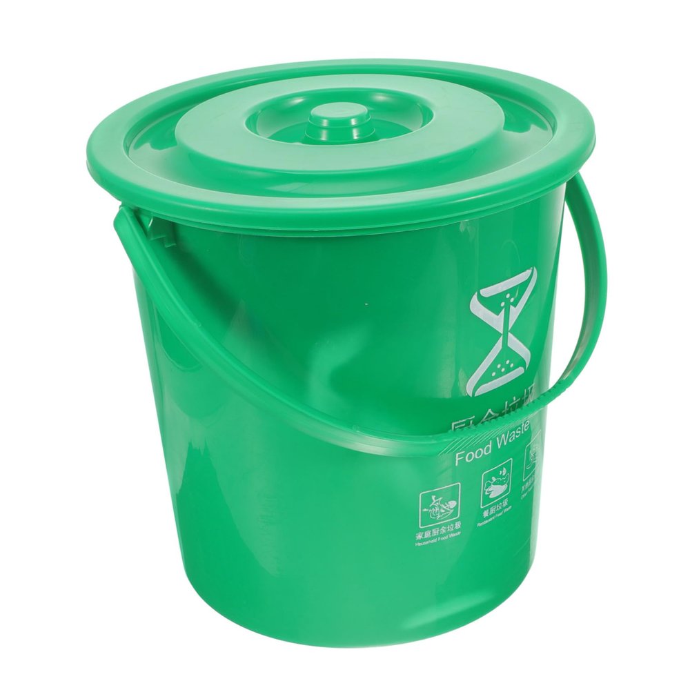 Cabilock Kitchen Compost Bin Lid Plastic Food Waste Bucket for Indoor Use Composting Container for Kitchen Handle for Wet Dry Separation