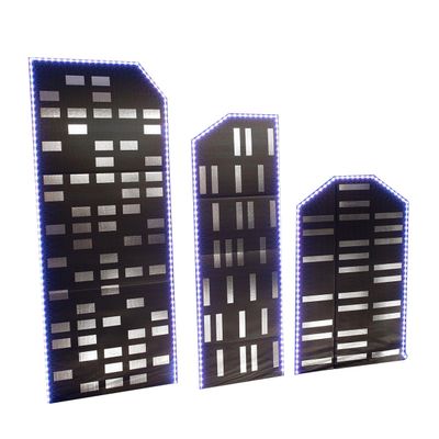 Anderson's Metallic City Sparkle Small Building Standups Kit, Set of 3, Big City Theme, Theme Party, School Events