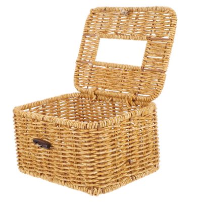 Cabilock Imitation Rattan Tissue Box Tissue Paper Home Office Decor Paper Box Holder