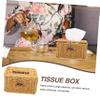 Cabilock Imitation Rattan Tissue Box Tissue Paper Home Office Decor Paper Box Holder view 4